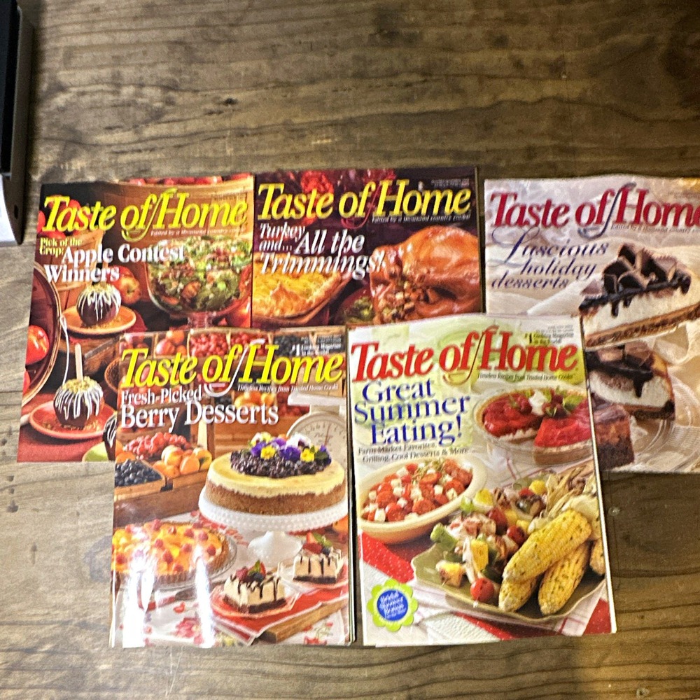Taste of Home Illustrated Cooking Magazines Lot of 5 Aug-Dec 2006 & 2007